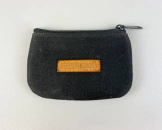 Lot 151  Dooney  Bourke Black Fabric Zippered Coin Purse  Small Accessory Pouch