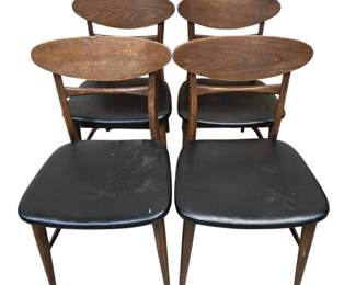 Lot 070  Set of 4 Vintage Holman MCM Dining Chairs  MidCentury Modern  Restoration Project