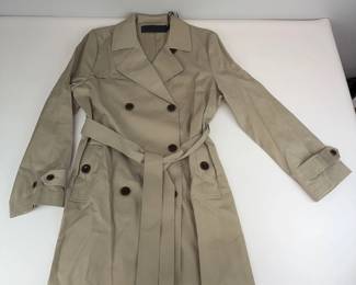Lot 086  Jenni Kayne Classic Trench Coat  Womens Large  Beige Tan  New with Tags