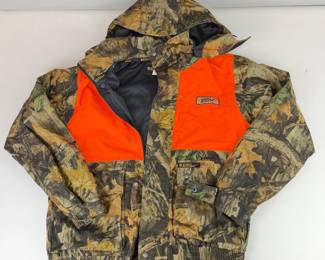 Lot 109  Scent Blocker Plus Frontier Camouflage Hunting Jacket  Mens Medium  Blaze Orange