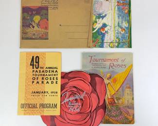 Lot 121  1938 Pasadena Tournament of Roses Parade Programs  Vintage Souvenir Ephemera Lot