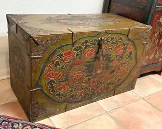Antique Chinese hand-painted camphorwood chest. Was $475…NOW $225