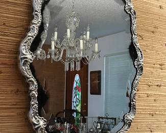 Peruvian beveled oval mirror with sterling silver surround. Was $1,200…NOW $595