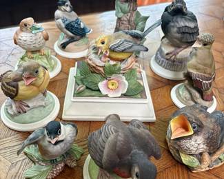 Nice collection of vintage Boehm porcelain bird figurines. 50% OFF