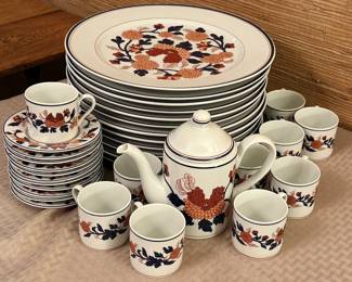 34-pc set Fitz & Floyd "Mandarin Garden" china