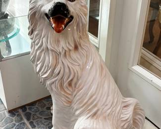 Life-size hand-painted ceramic Samoyed. Was $350…NOW $165
