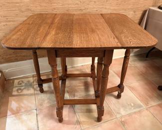 Antique English oak gate-leg table with drop leaf. Was $495…NOW $225