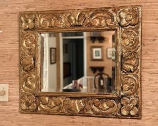 19th century Italian carved giltwood mirror.