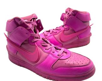 GUARANTEED AUTHENTIC Nike Dunk High “Ambush” Inspired Pink Leather Sneakers; Men’s Size 10.5 - Pre-Owned