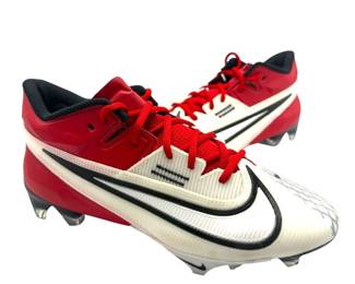 GUARANTEED AUTHENTIC Nike Vapor Edge Pro 360 2 Football Cleats White Red Black Men's Size 9.5 - Pre-Owned