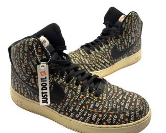 "REPS" Nike Air Force 1 High “Just Do It” Black/Orange Sneakers; Men’s Size 12 - Pre-Owned
