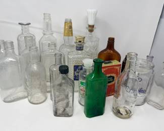 121 VintageAntiqueCollectibleGlassBottles