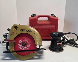 79 SkilsawCircularSawCraftsmanRandomOrbitPalmSanderInCase