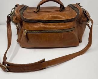 51 BrownLeatherSatchelwithDetachableStrap