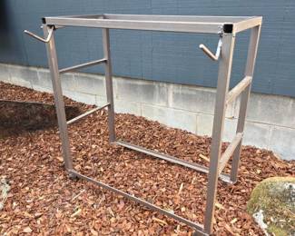 95 IndustrialMetalFrameCartWithCasterWheels
