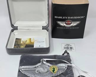 129 2003HarleyDavidson100thAnniversaryWaterfordCrystalOrnament