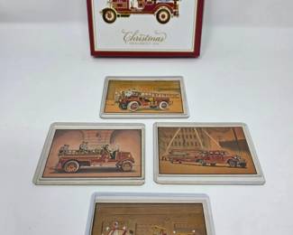 119 WhiteHouseFireEngineChristmasOrnament1953BowmanCards