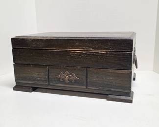 74 DarkOakVictorianRevivalStyleSilverwareKeepsakeBoxByNaken