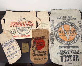 146 VintageIndustrialandAgriculturalFeedandCementClothBags