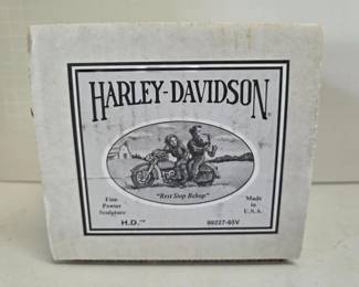 130 1992HarleyDavidsonSkipWinnFinePewterSculptureRestStopBebop