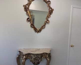 Vintage mirror and stand