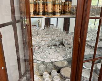 China sets - plates tea cups wine glasses