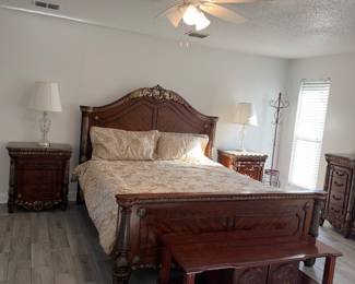 Vintage bedroom set, 2 nightstands