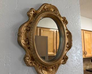 Antique gold mirror