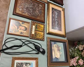 Religious canvas, picture frames