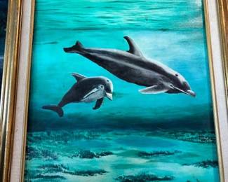 DOLPHIN PAINTING BY MARION MAY