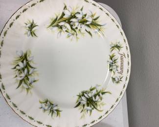 Royal Albert plate collection.