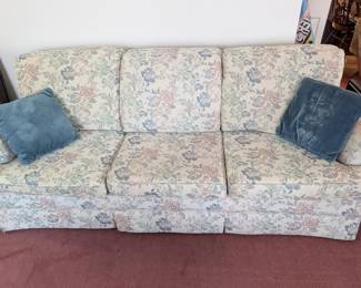 Floral fabric 3-seat sofa