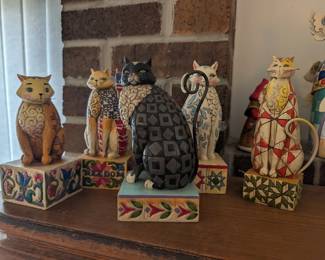 Jim Shore Heartwood Creek Cat figurines (more on our online auction!)