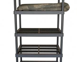 357 - 5 Tier Black Plastic Shelf - 71 x 36 x 24