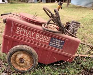 1 - Spray Boss 14 Gal 12V Power Sprayer (Description): Used as is electric/electronic/mechanical item. No guarantee all components, untested.