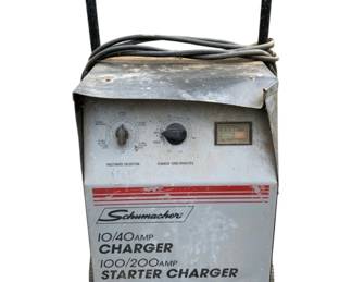 106 - Schumaker 10/40 Amp Charger - 100/200 AMP Starter (Description): For 6/12 Volt Batteries Used as is electric/electronic/mechanical item. No guarantee all components, untested.
