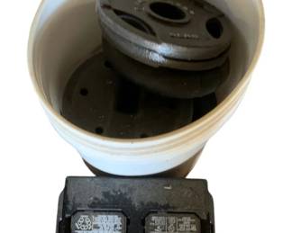 356 - Battery & Free Weights (Description): Used as is electric/electronic/mechanical item. No guarantee all components, untested.