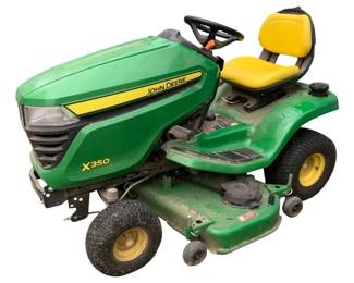 102 - John Deere X350 W/ 48" Deck (Description): 108.5 hours Used as is electric/electronic/mechanical item. No guarantee all components, untested.