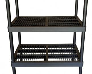 354 - 3 Tier Black Plastic Shelf - 55 x 36 x 24