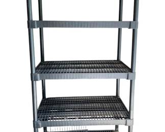 344 - 5-Tier Black Plastic Shelf - 71 x 36 x 24