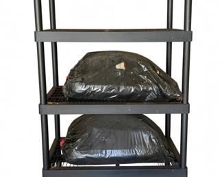 353 - 4 Tier Black Plastic Shelf - 71 x 36 x 24