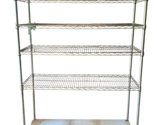 367 - 6 Tier Rolling Metal Shelf - 77 x 48 x 18