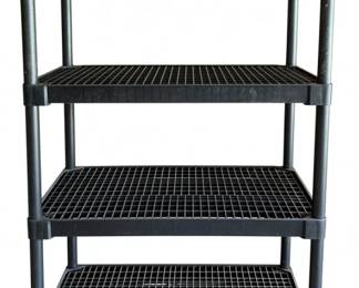 351 - 4 Tier Black Plastic Shelf - 55 x 36 x 24