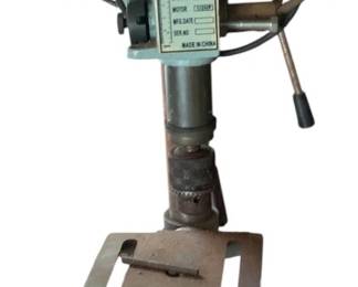 333 - 5 Speed Drill Press - 23 x 16 x 7 (Description): Used as is electric/electronic/mechanical item. No guarantee all components, untested.