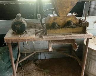 502 - Feed Tool on Bench - 60 x 48 x 29 (Description): Used as is electric/electronic/mechanical item. No guarantee all components, untested.