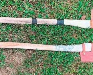 4 - 2 Vintage Brush Axes