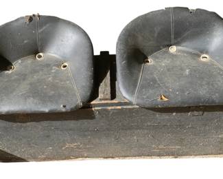 376 - Wooden Trunk w/ Attached Seats - 19 x 42 x 16 (Description): Used as is electric/electronic/mechanical item. No guarantee all components, untested.