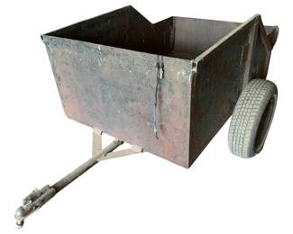 618 - Metal Dump Style Pull-Behind Trailer (Description): 45 x 70 x 108