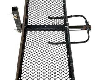 118 - Hitch-Mounted Steel Mesh Cargo Carrier