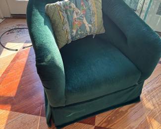 One of a pair of club chairs